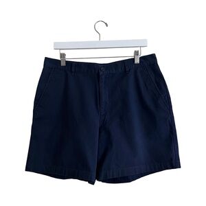 Lauren Ralph Lauren Women’s Navy Blue Shorts 100% Cotton Flat Front Size 14